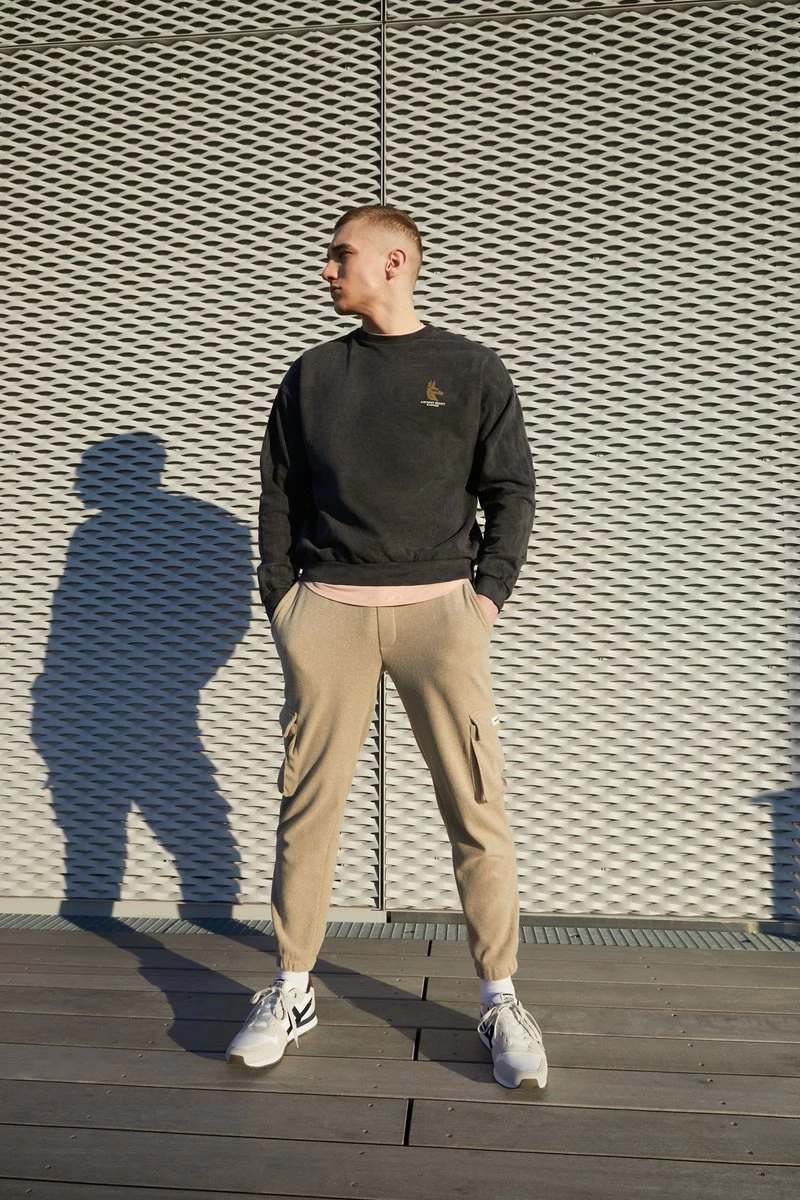 Kaotiko CREW WASHED PHARAOH UNISEX - Sweatshirt - Black 3 Kaotiko CREW WASHED PHARAOH UNISEX - Sweatshirt - Black