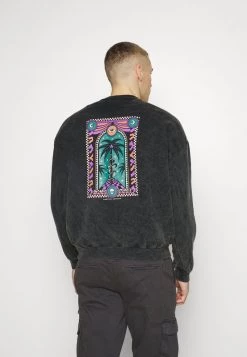 Kaotiko CREW WASHED PALM VIBES UNISEX - Sweatshirt - Black -Kaotikoire Magasin 0ba0c6f0fa424d41a819b1c5bb4fd345