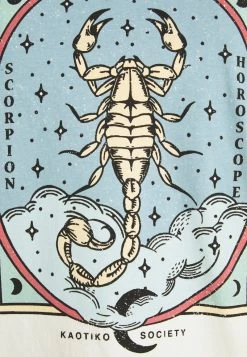Kaotiko - Unisex WASHED SCORPION - T-Shirt Print - Ivory -Kaotikoire Magasin 1030ca13b3404498afbff98100406492