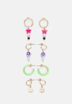 Fire & Glory - Damen MAOLA HOOP EARRINGS 4 PACK - Ohrringe - Gold-coloured/multi