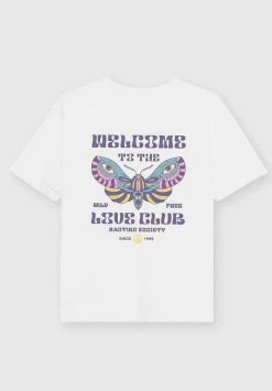 Kaotiko WASHED LOVE CLUB - T-Shirt Print - Blanco - Damen -Kaotikoire Magasin 1a023a8ee86c40b58cab28c7bfc41df6