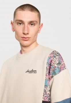 Kaotiko CREW BRUCE UNISEX - Sweatshirt - Beige/prusia -Kaotikoire Magasin 1b3932bc76f844a69ba405b534d6d9bd