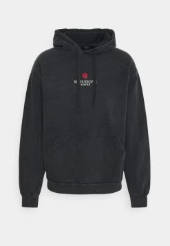 Kaotiko UNISEX SUD CAP VENUS - Kapuzenpullover - Black Acid Wash