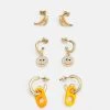 Fire & Glory - Damen LAI EARRINGS 3 PACK - Ohrringe - Gold-coloured/multi -Kaotikoire Magasin 2a6c8abadbe44e9ea6379d3f299a2fcc