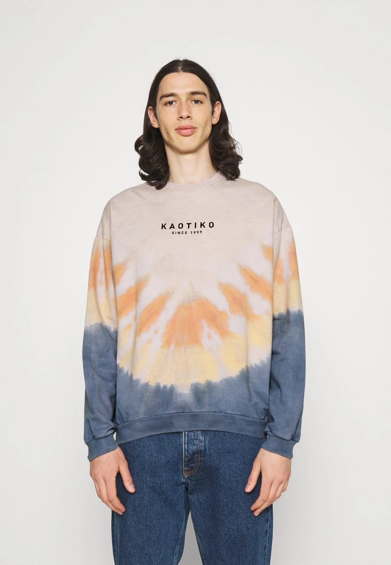 Kaotiko CREW TIE DYE ENZO UNISEX - Sweatshirt - Blue 3 Kaotiko CREW TIE DYE ENZO UNISEX - Sweatshirt - Blue