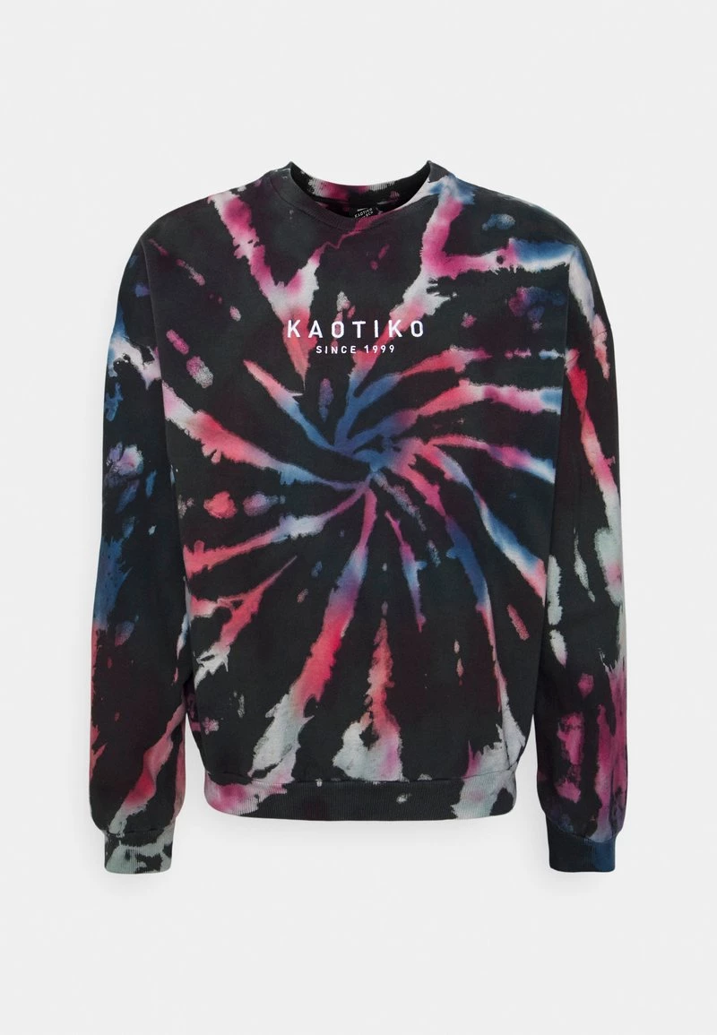 Kaotiko CREW TIE DYE SPIRAL UNISEX - Sweatshirt - Black/purple 3 Kaotiko CREW TIE DYE SPIRAL UNISEX - Sweatshirt - Black/purple