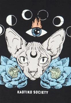 Kaotiko WASHED MOON SPHYNX UNISEX - T-Shirt Print - Black 7 Kaotiko WASHED MOON SPHYNX UNISEX - T-Shirt Print - Black -Kaotikoire Magasin 32c7599eda634c07b5be39de452fbd65