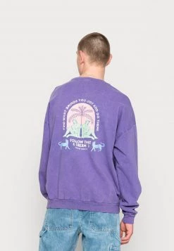 Kaotiko CREW WASHED DREAM UNISEX - Sweatshirt - Dark Purple