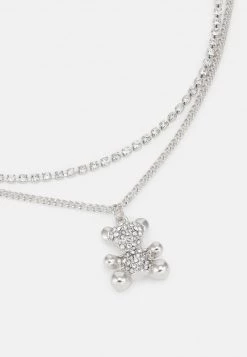 Fire & Glory - Damen TEDDI COMBI NECKLACE - Halskette - Silver-coloured -Kaotikoire Magasin 4077046eea4049ddb2562b458e23d5c0