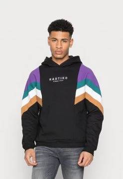 Kaotiko CAP EWAN UNISEX - Kapuzenpullover - Black/purple/jade