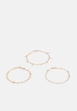 Fire & Glory - Damen FGLEAFA ANKLET 3 PACK - Armband - Gold-coloured