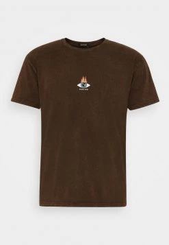 Kaotiko WASHED MOON SPHYNX UNISEX - T-Shirt Print - Brown -Kaotikoire Magasin 45e3b29f74444fb29864d178d9c71e13