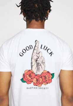 Kaotiko UNISEX GOOD LUCK - T-Shirt Print - White -Kaotikoire Magasin 4ae3c6d30b1e4162b61b75b5c51dfe02