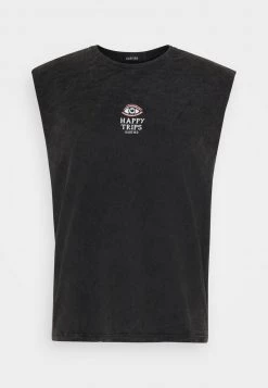 Kaotiko WASHED HAPPY TRIPS UNISEX - Top - Black -Kaotikoire Magasin 4bf343631ab3407193fdbcc733900061