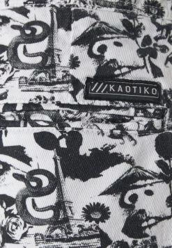 Kaotiko PANT GARAGE CITY OF ANGELS - Stoffhose - White - Unisex -Kaotikoire Magasin 4d151a779cbd410fb4b6b9dc361b68be