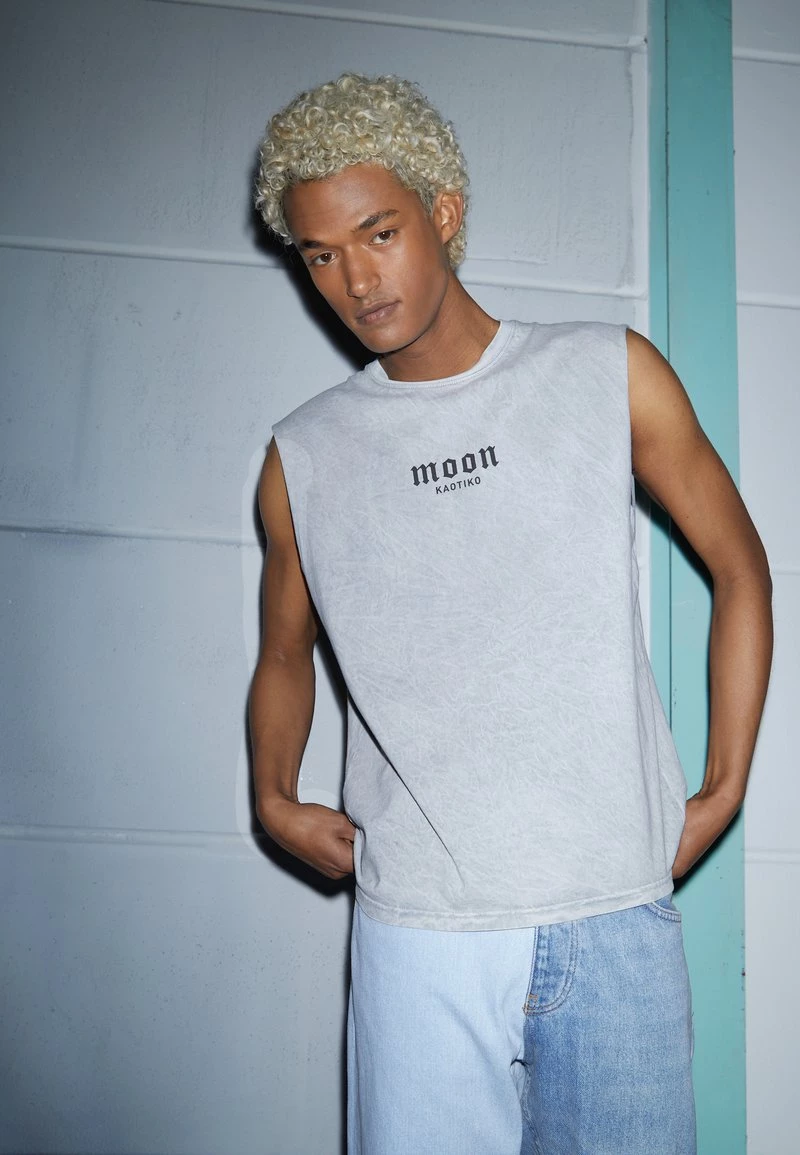 Kaotiko WASHED VENUS UNISEX - Top - Grey 3 Kaotiko WASHED VENUS UNISEX - Top - Grey