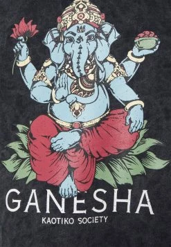 Kaotiko SUD CAP WASHED GANESHA UNISEX - Sweatshirt - Black -Kaotikoire Magasin 57cf1f35bd8946758485b8697a774020