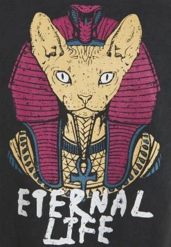 Kaotiko ETERNAL LIFE SPHYNX - T-Shirt Print - Black - Herren -Kaotikoire Magasin 5962cec4202f445a80cf3c51a1026233