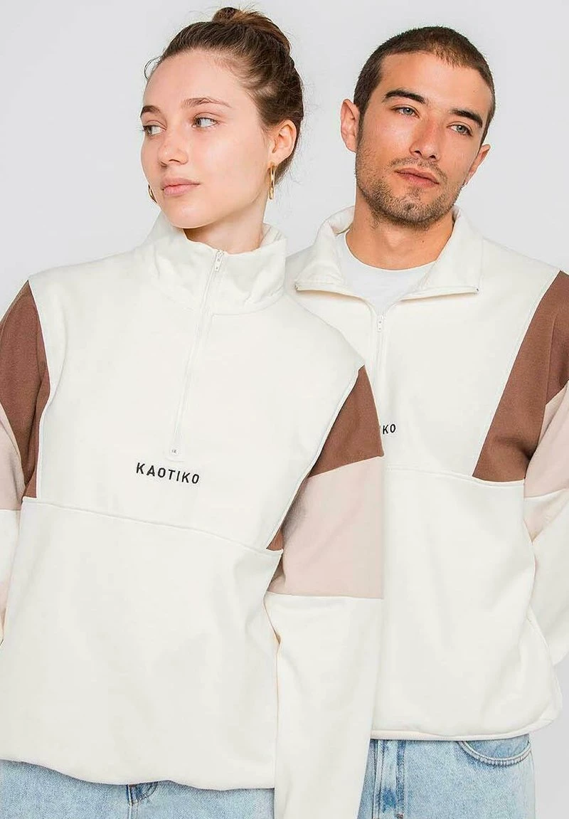 Kaotiko ARTHUR - Sweatshirt - Ivory Brown Beig - Unisex 5 Kaotiko ARTHUR - Sweatshirt - Ivory Brown Beig - Unisex – Bild 3