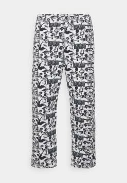 Kaotiko PANT GARAGE CITY OF ANGELS - Stoffhose - White - Unisex