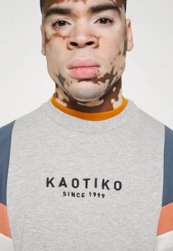 Kaotiko CREW SEATTLE - Sweatshirt - Grey Vigore/prusia Blue - Herren -Kaotikoire Magasin 64dcc8586cf64d70a49038753a0d7bed