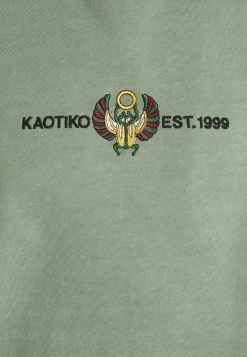Kaotiko - Herren CREW WASHED BEETLE ARMY - Sweatjacke - Olive -Kaotikoire Magasin 660cbab54a58444ba8808b5c66a7f283