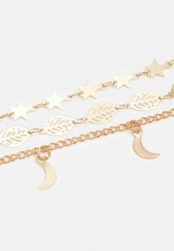 Fire & Glory - Damen FGLEAFA ANKLET 3 PACK - Armband - Gold-coloured -Kaotikoire Magasin 67da0cad5a3b42ffa8f6b2f3349b041c