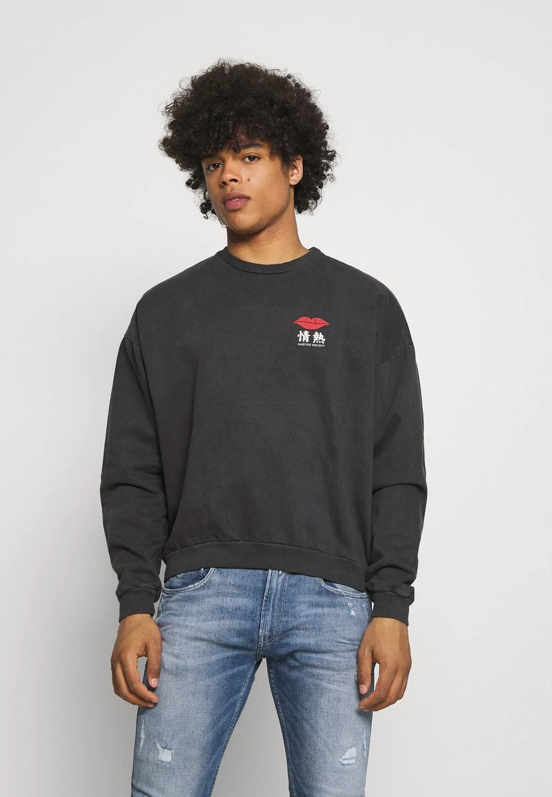Kaotiko CREW JAPAN LIPS UNISEX - Sweatshirt - Black Wash 5 Kaotiko CREW JAPAN LIPS UNISEX - Sweatshirt - Black Wash – Bild 3