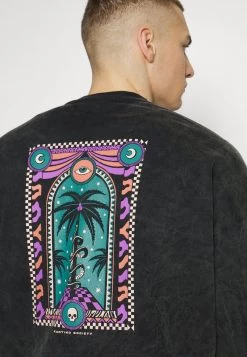 Kaotiko CREW WASHED PALM VIBES UNISEX - Sweatshirt - Black -Kaotikoire Magasin 6e25b1c287e1493a9df06c5ab392f88b