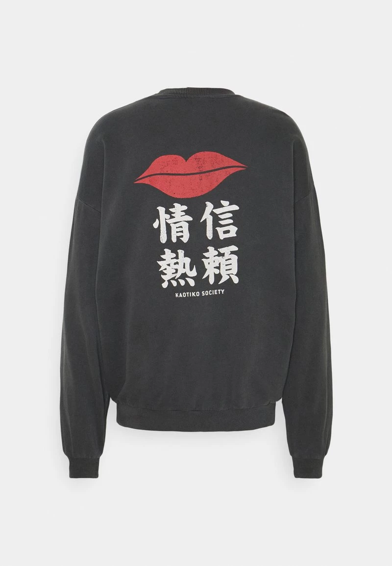 Kaotiko CREW JAPAN LIPS UNISEX - Sweatshirt - Black Wash 8 Kaotiko CREW JAPAN LIPS UNISEX - Sweatshirt - Black Wash – Bild 6