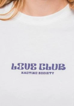Kaotiko WASHED LOVE CLUB - T-Shirt Print - Blanco - Damen -Kaotikoire Magasin 6fd1ff113cee40ac8b32b7e4ba0d0ed9