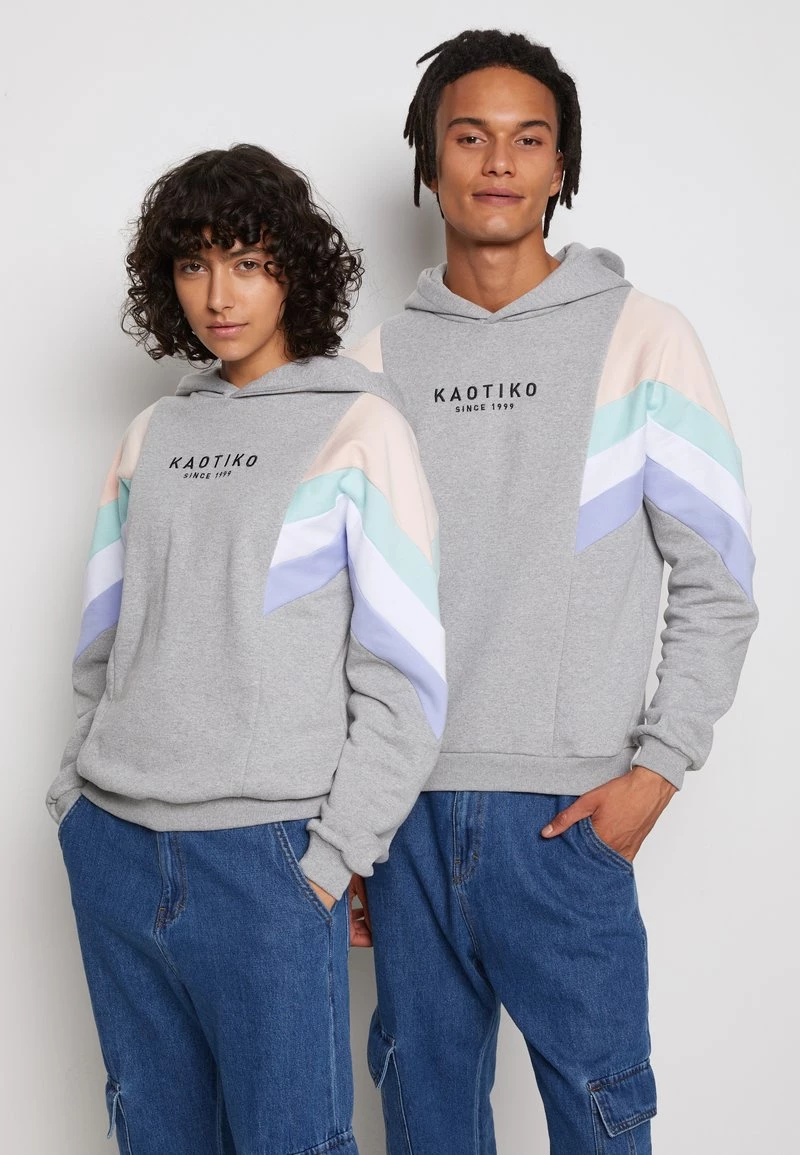 Kaotiko SUD CAP EWAN UNISEX - Kapuzenpullover - Grey/pink/green/white/grape 3 Kaotiko SUD CAP EWAN UNISEX - Kapuzenpullover - Grey/pink/green/white/grape