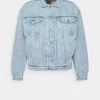 Kaotiko JACKET LASER VINTAGE UNISEX - Jeansjacke - Light Blue Denim -Kaotikoire Magasin 761f483b7efd40319bd0c127a8099624