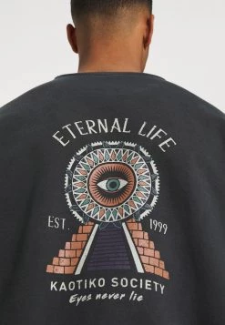 Kaotiko - Herren CREW PYRAMID - Sweatshirt - Black Wash -Kaotikoire Magasin 796090fbefcb4093b0a0f9a7bbca7d4d