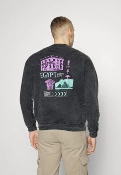 Kaotiko CREW WASHED RUINS UNISEX - Sweatshirt - Black -Kaotikoire Magasin 7a09a9a52bc94354bad4f6cee57d3ef1