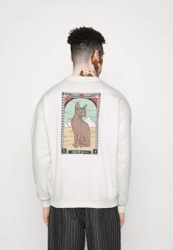 Kaotiko - Herren CREW EGYPTIAN CAT - Sweatshirt - Ivory -Kaotikoire Magasin 7b9df1d45beb48ffaa13a0bac09e0d19