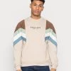 Kaotiko CREW SEATTLE UNISEX - Sweatshirt - Beige/brown/fresh Green -Kaotikoire Magasin 7ba505a779a74219850e6b57d20ac3b2