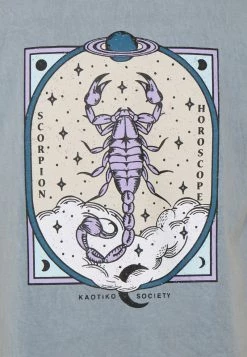 Kaotiko - Herren WASHED SCORPION UNISEX - T-Shirt Print - Acero -Kaotikoire Magasin 813183b2102c403292befa6ea853beb1