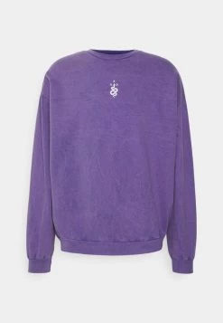 Kaotiko CREW PALM VIBES UNISEX - Sweatshirt - Dark Purple
