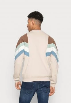 Kaotiko CREW SEATTLE UNISEX - Sweatshirt - Beige/brown/fresh Green -Kaotikoire Magasin 82e616a6256f429386046c5a05899cd7