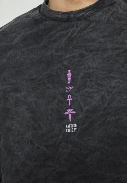 Kaotiko CREW WASHED RUINS UNISEX - Sweatshirt - Black -Kaotikoire Magasin 8e6d42967c7c49bb8c82688fbd191d4f