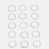 Fire & Glory - Damen FGFUPPIA CURVE 15 PACK - Ring - Silver Colour -Kaotikoire Magasin 8e83ffb042014e9cb50ad34ca928a14b
