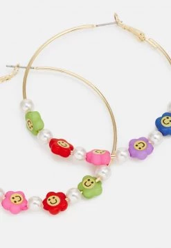 Fire & Glory - Damen LENE HOOPS EARRINGS - Ohrringe - Gold-coloured/multi-coloured -Kaotikoire Magasin 8e93fe85425b4c26be20e5b80366b65f