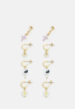 Fire & Glory - Damen LELEAN EARRINGS 4 PACK - Ohrringe - Gold-coloured/multi