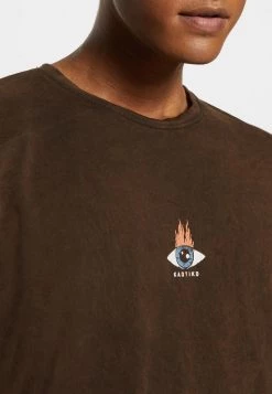 Kaotiko WASHED MOON SPHYNX UNISEX - T-Shirt Print - Brown -Kaotikoire Magasin 929bf0f077ed4d5a93d698360a56bdf3