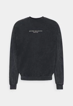 Kaotiko CREW BUTTERFLY UNISEX - Sweatshirt - Black