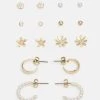Fire & Glory FGKARIN EARRINGS 8 PACK - Ohrringe - Gold-coloured/multi - Damen -Kaotikoire Magasin 98f5b667970746d39dd781c551483eab