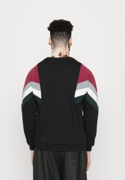Kaotiko - Herren CREW SEATTLE - Sweatshirt - Black/burgundy -Kaotikoire Magasin 9e23f432bef44b948cf20aa23b8ec3c6