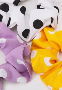 Fire & Glory - Damen MYRA SCRUNCHIE ZAL 3 PACK - Haar-Styling-Accessoires - Purple Heather/white/yellow -Kaotikoire Magasin 9fcc1ccbc678484786f30778583edcf1