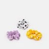 Fire & Glory - Damen MYRA SCRUNCHIE ZAL 3 PACK - Haar-Styling-Accessoires - Purple Heather/white/yellow -Kaotikoire Magasin a065b29f93c74c69a096725fd3b22aa0